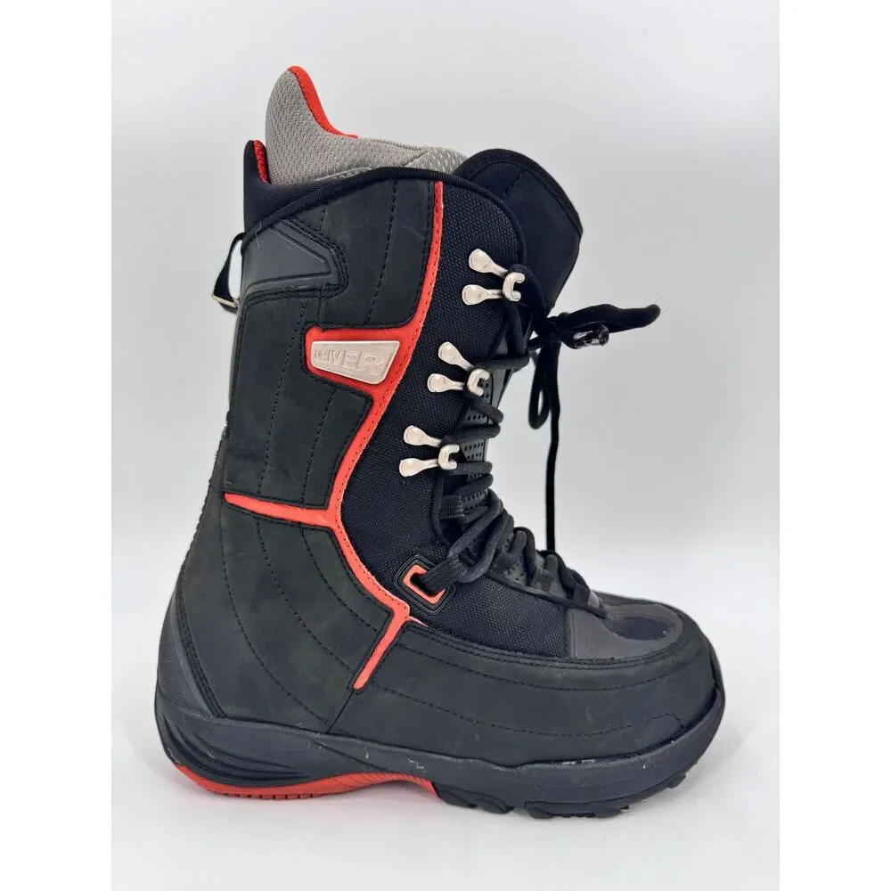 BURTON Driver Men's Black Rust Red Orange Snowboard Boots Size 8